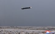 Noord-Korea levert mogelijk Hwasal-2-raketten (foto) aan Rusland. beeld AFP, KCNA