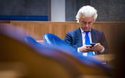 PVV-leider Geert Wilders in de Tweede Kamer tijdens het wekenlijkse vragenuur. beeld ANP, Lex van Lieshout
