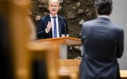 PVV-leiders Wilders tijdens het formatiedebat. beeld ANP, Sem van der Wal
