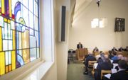Prof. dr. H. J. Selderhuis hield zaterdag in Apeldoorn een lezing over de 'crisis' in de Christelijke Gereformeerde Kerken. beeld Carel Schutte