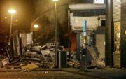 Bij een winkelcentrum in Doetinchem heeft een plofkraak voor een enorme ravage gezorgd. De explosie had rond 23.15 uur plaats en was in de verre omtrek te horen. beeld ANP GinoPress