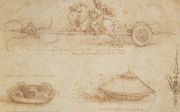 Da Vinci diende aan het hof als militair adviseur. Hij ontwierp aanvalsmachines en een heuse tank. Maar die kwam in de praktijk niet van zijn plek. beeld Historical Images Archive