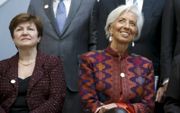 Christine Lagarde (r.) en Kristalina Georgieva (l.). beeld EPA, Shawn Thew