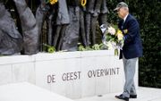 Bij het Indisch Monument in Den Haag worden jaarlijks de slachtoffers herdacht van de Japanse bezetting van voormalig Nederlands-Indie in de Tweede Wereldoorlog. beeld ANP, Bart Maat