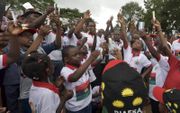 De Nigeriaanse beweging ”Indigenous People of Biafra” (IPOB) streeft de onafhankelijkheid van Biafra na. Foto: demonstratie voor een vrij Biafra. beeld AFP, Sia Kambou