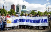 „Antisemitisme is een vorm van vijandschap tegenover God en Christus.” Foto: CIDI-demonstratie tegen antisemitisme op 29 mei in Den Haag. beeld ANP, Remko de Waal