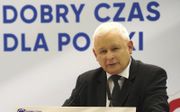 PiS-leider Kaczynski vindt dat homo’s „zielig” doen.  beeld AFP