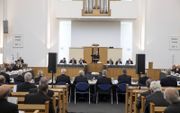 De synode vergaderde donderdag onder meer over het rapport van de Cursus Godsdienstonderwijs. beeld RD, Anton Dommerholt