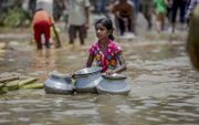 Overstroming in India. beeld EPA, Piyal Adhikary