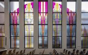 De kerkzaal wordt gebruikt door de gereformeerde gemeente van Rotterdam-Centrum en voor proefpreken door studenten van de Theologische School. beeld RD, Henk Visscher