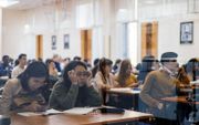 Studenten aan een Russische universiteit. beeld AFP, Dimitar Dilkoff