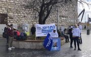 Likud-activisten op straat in Jeruzalem. beeld Alfred Muller