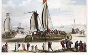 Geïnspireerd door Chinese zeilwagens bouwde Stevin in 1601 zijn eigen exemplaar. Allerlei bekende Nederlanders maakten een avontuurlijke tocht over het strand van Scheveningen naar Petten, een afstand van circa 90 kilometer. De gemiddelde snelheid lag op 