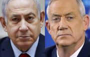 Netanyahu (l.) en Gantz.  beeld AFP