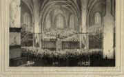 Grootse uitvoering van een gelegenheidscantate in de Utrechtse Jacobikerk, juni 1836. beeld Het Utrechts Archief