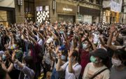 „De Chinese knevelarij werd recent ook zichtbaar in de vrijstad Hong Kong.” Protesten in Hongkong begin juli.  beeld AFP, Dale de Rey