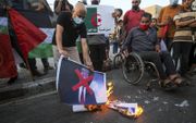 Protest tegen Trump in de Gazastrook. beeld AFP, Said Khatib