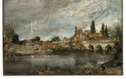 ”Gezicht op de brug van Harnham met in de verte de kathedraal van Salisbury”, 1820. Collectie David Thomson. beeld Teylers Museum Haarlem