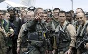 De Amerikaanse president George W. Bush maakte op 1 mei 2003 aan boord van de USS Abraham Lincoln het voorlopige einde van de oorlog in Irak bekend. Dat paste in het beeld van een sterke leider, die de leidende rol van de VS in de wereld verdedigt. beeld 