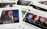 Voorbeelden van berichten op Facebook en Instagram die gelinkt zijn aan Russische pogingen om de Amerikaanse verkiezingsstrijd van 2016 te beïnvloeden. beeld AP, Jon Elswick