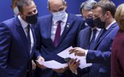 De Europese leiders kwamen eerder deze maand wel fysiek bijeen in Brussel. De EU-top donderdag werd online gehouden. beeld EPA, Kenzo Tribouillard