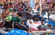 Ethiopische vluchtelingen in kwam Um Raquba in Sudan. Het kamp ligt op 80 kilometer van de grens met Ethiopië. beeld AFP, Ebrahim Hamid