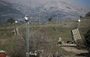 Israëlische raketten aan grens met Syrië. beeld EPA, Atef Safadi