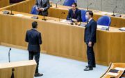 Premier Rutte heeft tijdens het verantwoordingsdebat „veel begrip gehoord” voor de snelheid waarmee het kabinet moest handelen bij de aankoop van beschermingsmiddelen. beeld ANP, Bart Maat