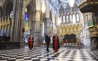 Koning Willem-Alexander en koningin Máxima bezochten Westminster Abbey tijdens hun staatsbezoek aan Groot-Brittannië in 2018. beeld EPA, Facundo Arrizabalaga​