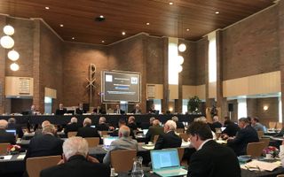 Synode van de CGK, dinsdag in Nunspeet. beeld RD
