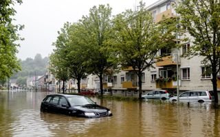 In Valkenburg stroomde het centrum onder water. beeld ANP, Sem van der Wal