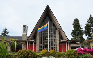 Kerkgebouw van de United Methodist Church in Seattle. beeld Wikimedia, Joe Mabel