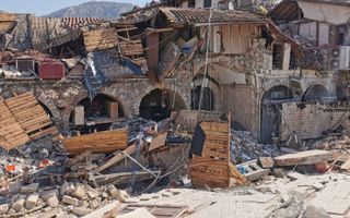 Verwoeste Grieks-orthodoxe kerk in Antiochië. beeld Jacob Hoekman
