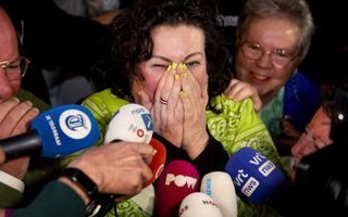 BBB-leider Caroline van der Plas reageert op de uitslagen voor de Provinciale Statenverkiezingen. beeld ANP, SEM VAN DER WAL