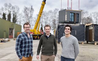 De oprichters van Tala. Van links naar rechts: Sebastiaan Dekkers, Ieke Selen en Victor de Beus. beeld Anton Dommerholt