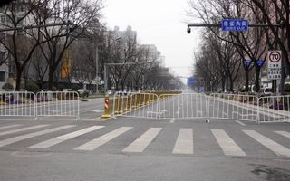 Geblokkeerde wegen in Xi’an; autorijden mag niet. beeld AFP