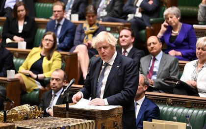 De Britse premier Boris Johnson. beeld AFP, Jessica Taylor
