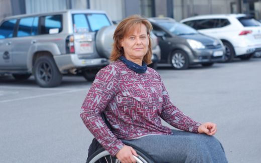 Martina Köninger van Disability Network Europe. Ze belandde in een rolstoel na een verkeersongeluk. beeld CNE, Evert van Vlastuin