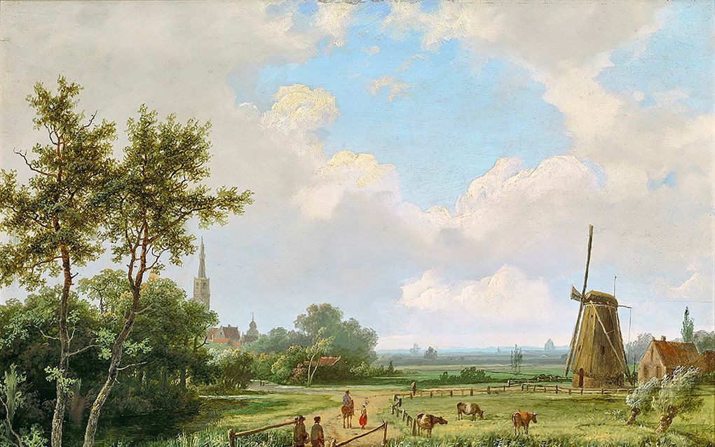 ”Zomerlandschap”, Barend Cornelis Koekkoek, 1855. beeld Gallery 19C, Beverly Hills, Californië