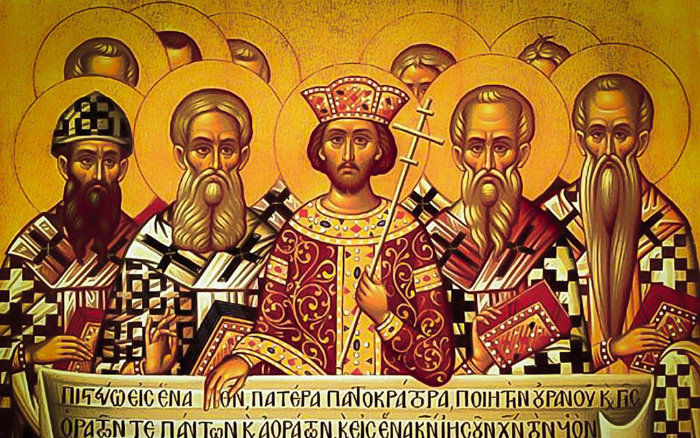 Afbeelding van het Eerste Concilie van Nicea. beeld RD