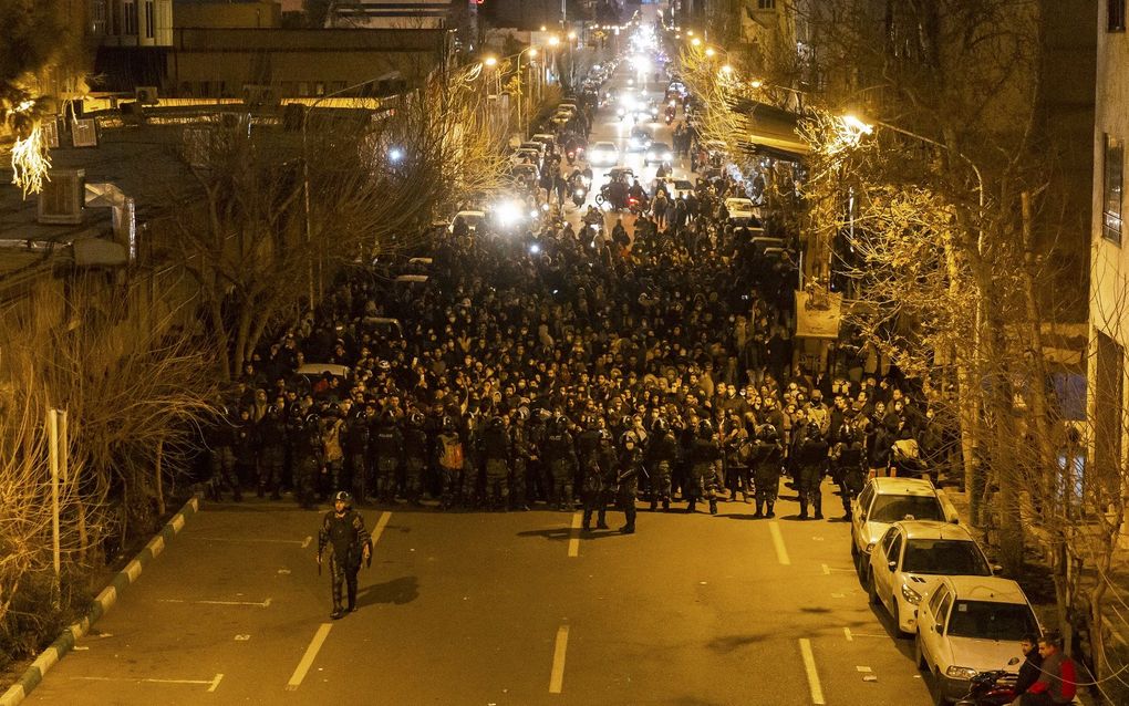 Protest in Teheran. beeld AFP