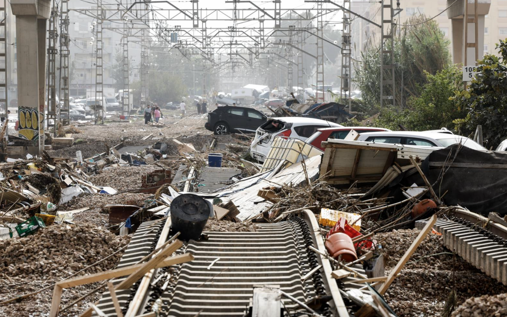 Ravage in Sedavi, nabij Valcenia. beeld EPA, MIGUEL ANGEL POLO