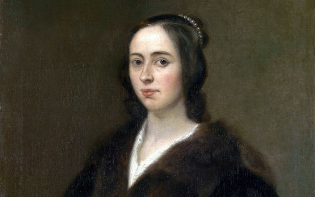 Anna Maria van Schurman op een schilderij van Jan Lievens uit 1649. beeld National Gallery, Londen