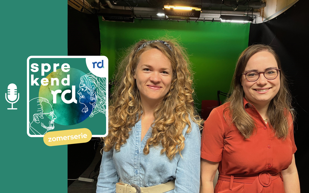 Podcastredacteur Mirjam van der Sleen en binnenlandredacteur Anne Lok. beeld RD