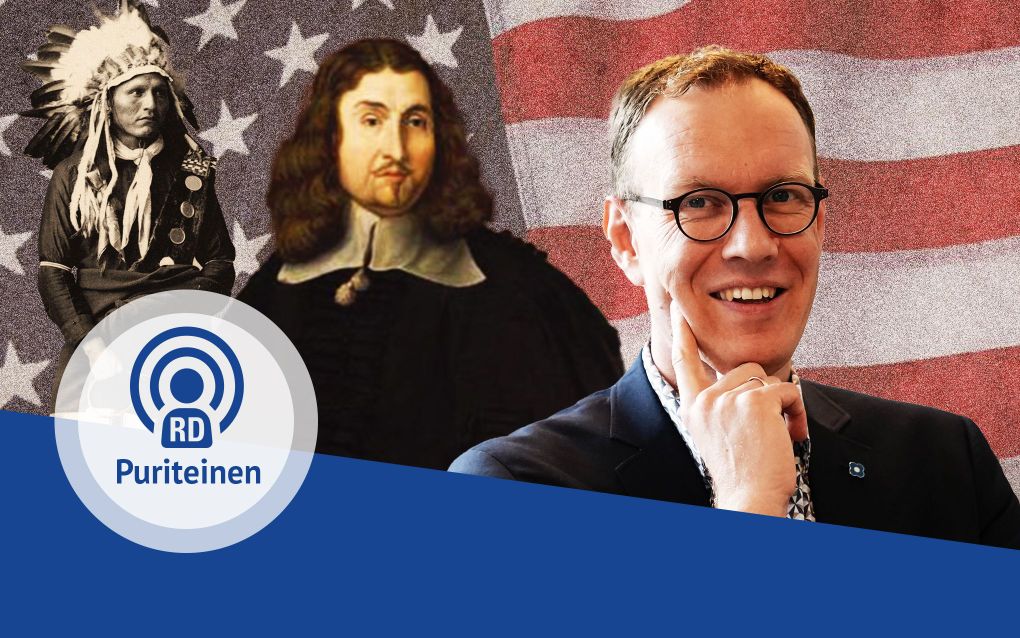 Albert-Jan Regterschot spreekt in de vijfde aflevering van de PuriteinenPodcast over hoe John Eliot de Indianen bereikte met het Evangelie. beeld RD