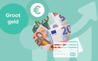 Logo rubriek Groot geld, met daarin een plaatje van briefgeld.