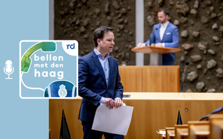 Derk Boswijk (CDA) en Joost Sneller (D66) tijdens een debat in de Tweede Kamer.