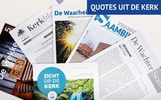 Vignet Quotes uit de kerk, met een opengeslagen Bijbel. 
