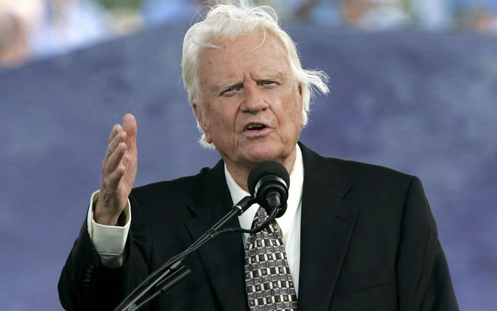 Evangelist Billy Graham. beeld EPA, Peter Foley 