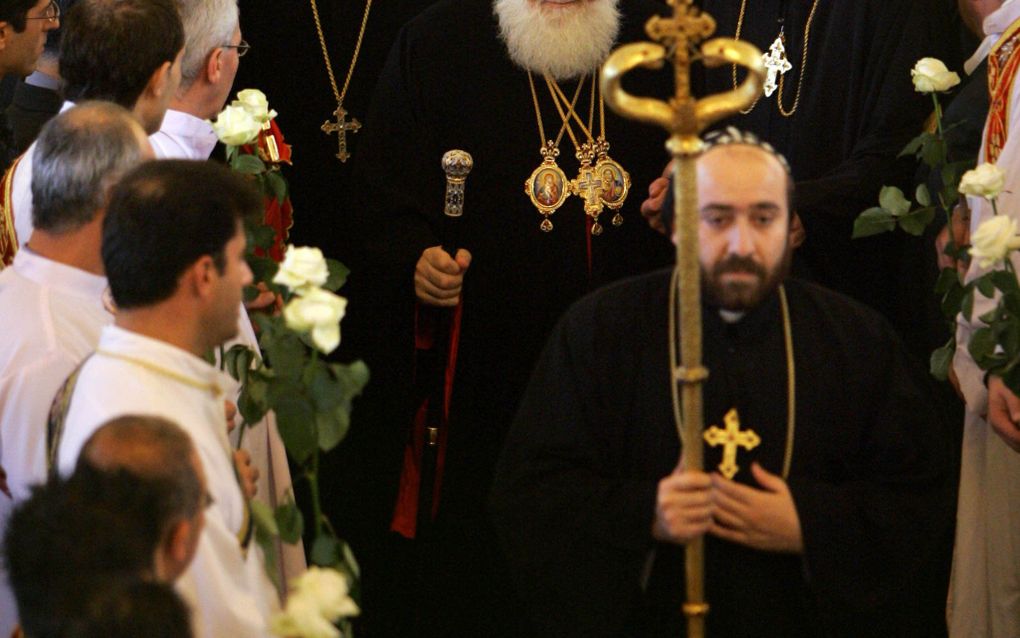 In 2005 overleed in Syrisch-orthodoxe aartsbisschop Yeshu Cicek. Hij werd bijgezet in het mausoleum onder het Sint Eprhem-klooster in het Twentse dorp Glane bij Enschede. Syrisch-orthodoxe geestelijken worden uit respect zittend bijgezet. Foto ANP